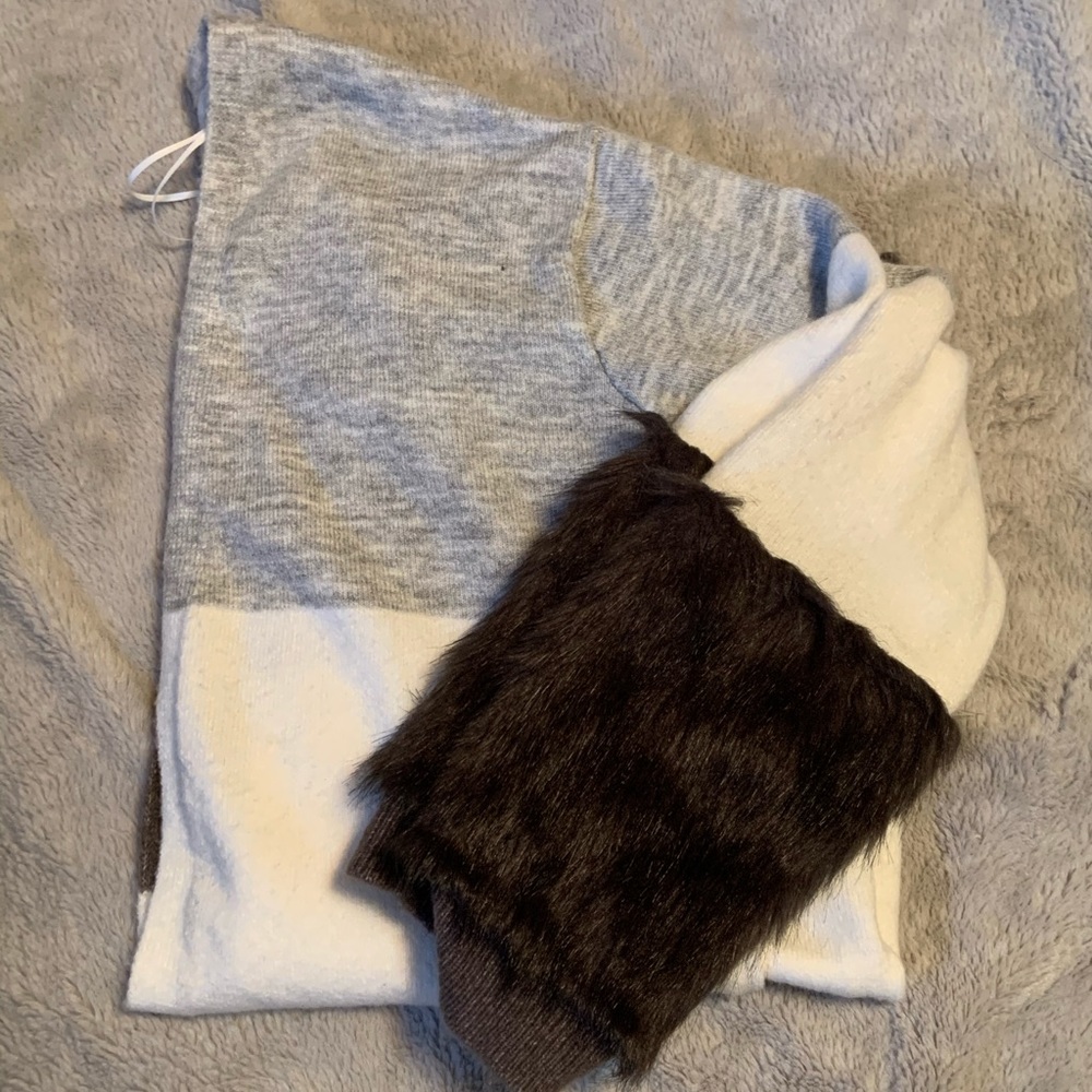 Faux fur cardigan